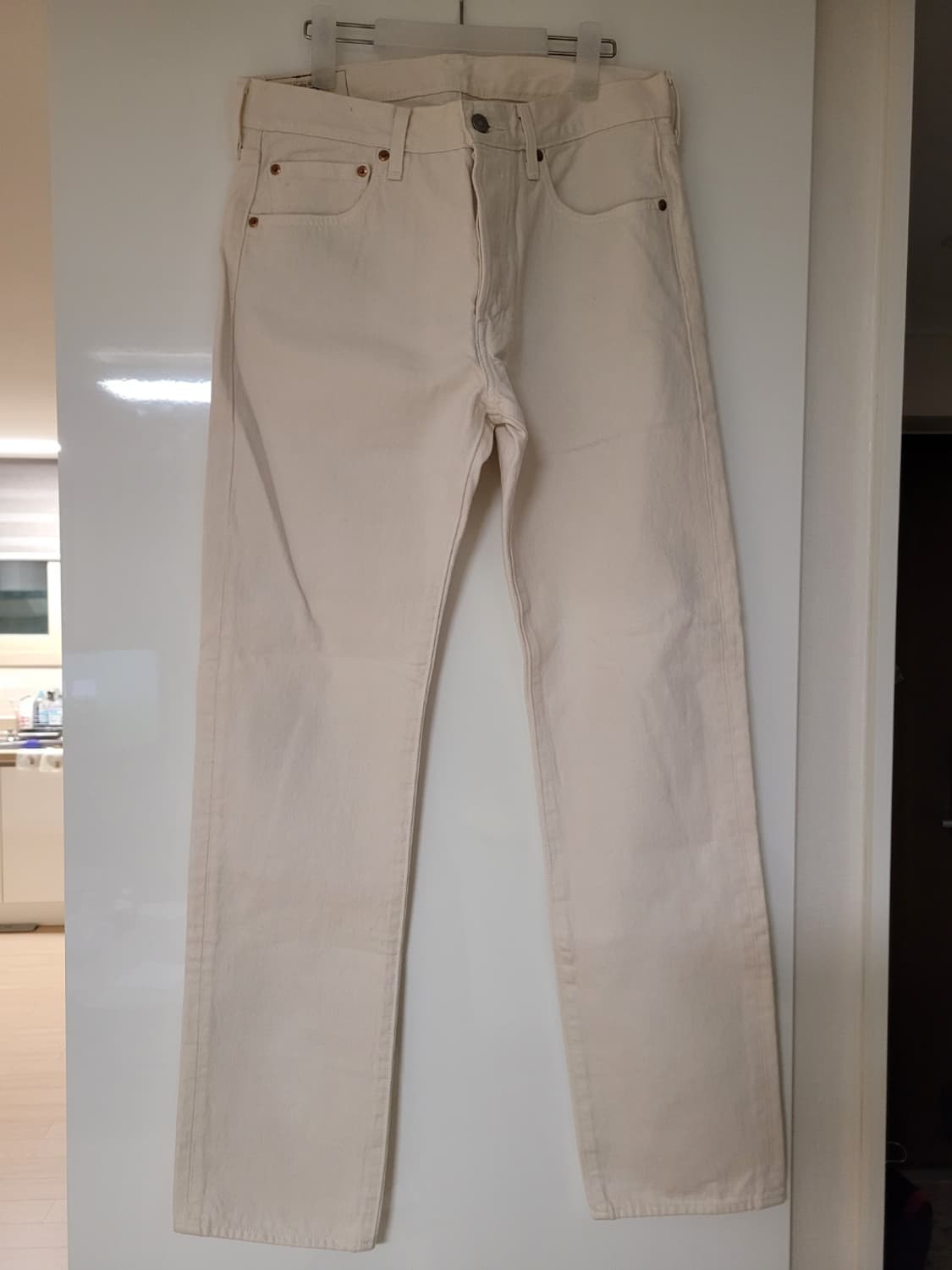 리바이스 501 뉴트럴 화이트 진 W32 L34 상품이미지1