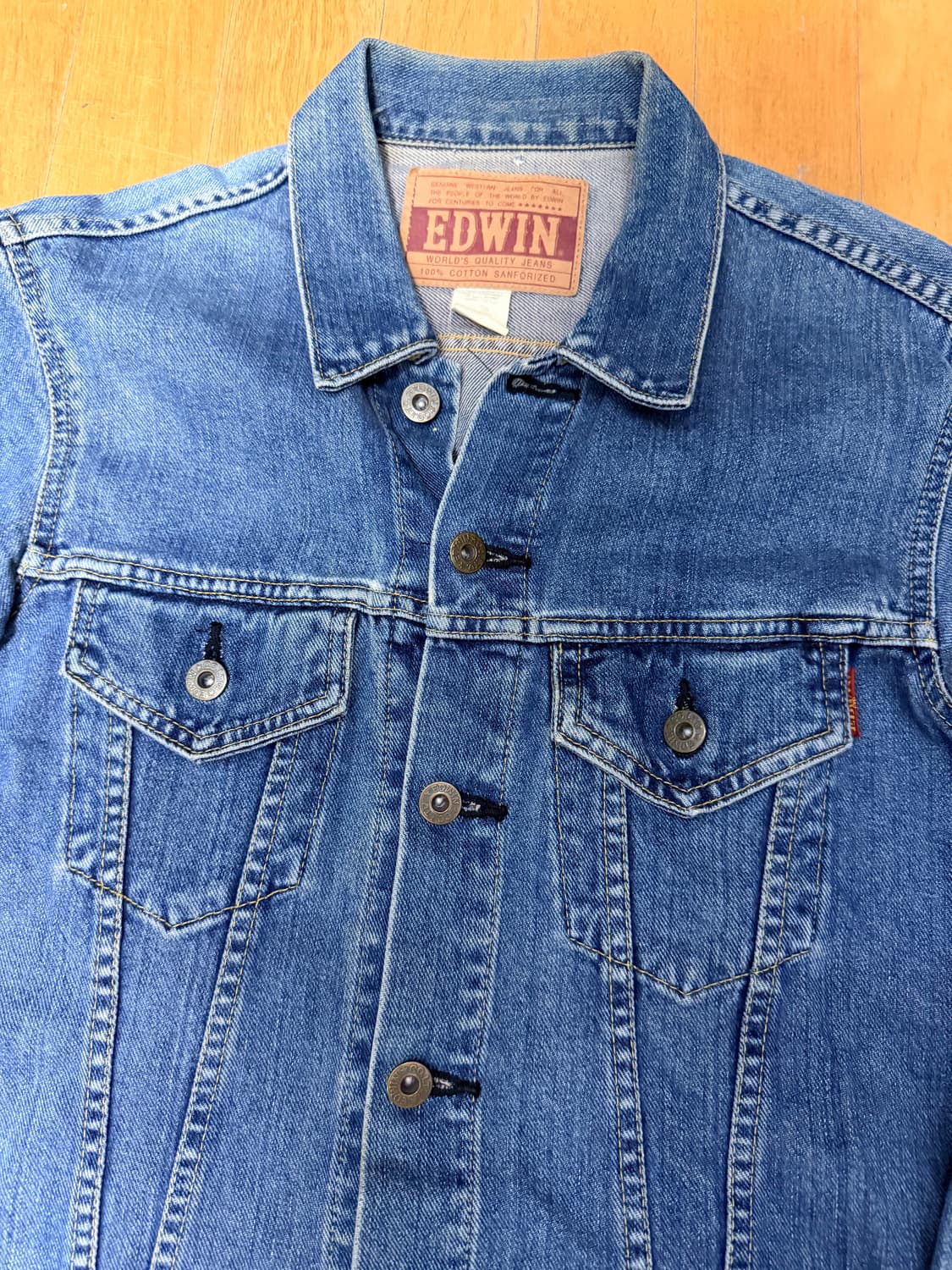 에드윈 90‘s 재팬 빈티지 데님자켓 청자켓 🏃M 상품이미지3