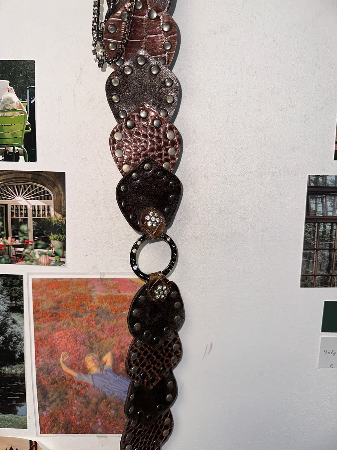 Dark brown oriental bold python 체인 벨트 상품이미지5