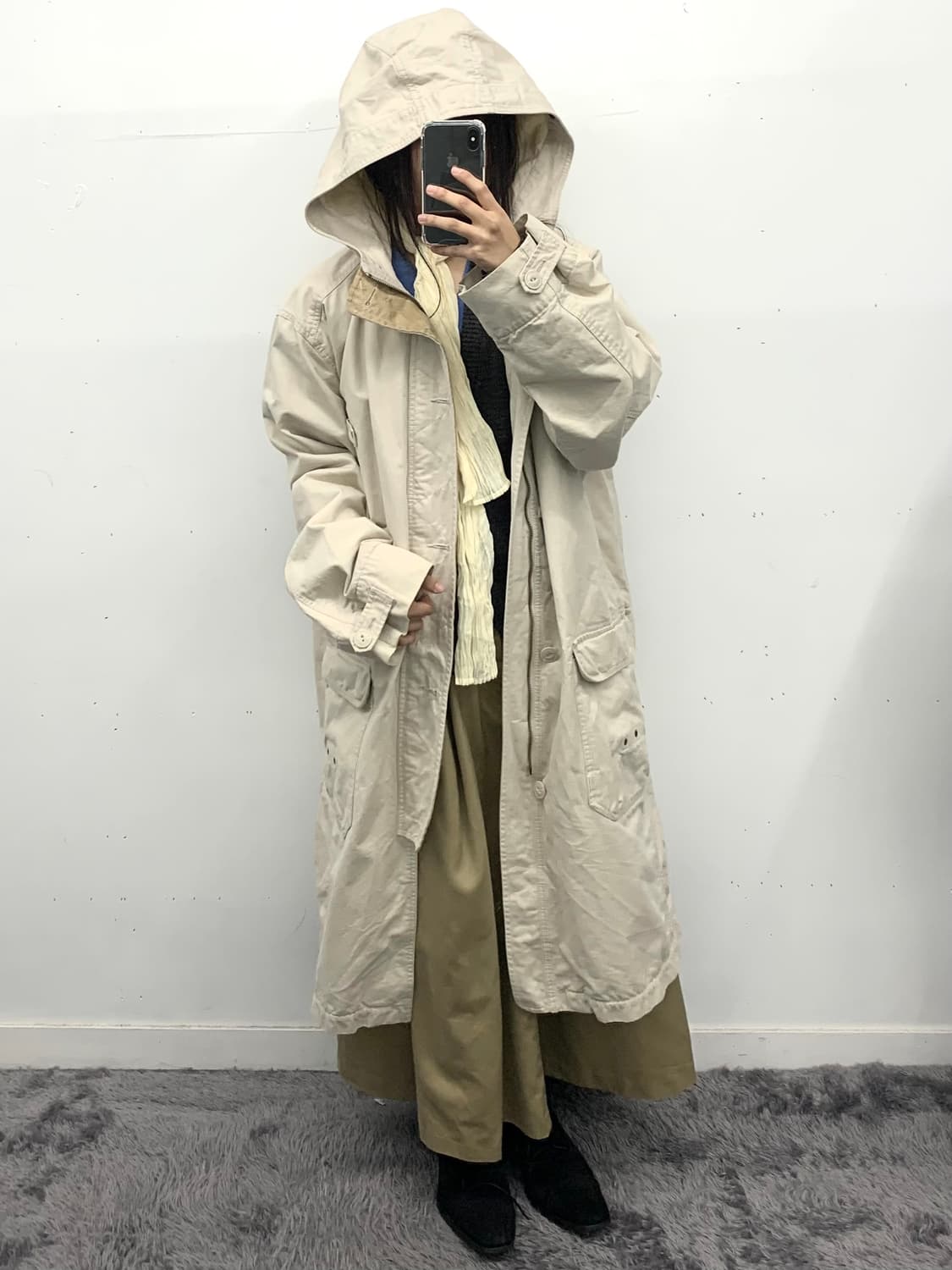 Relaxing wear 밀리터리 포켓 후드 코트 상품이미지4