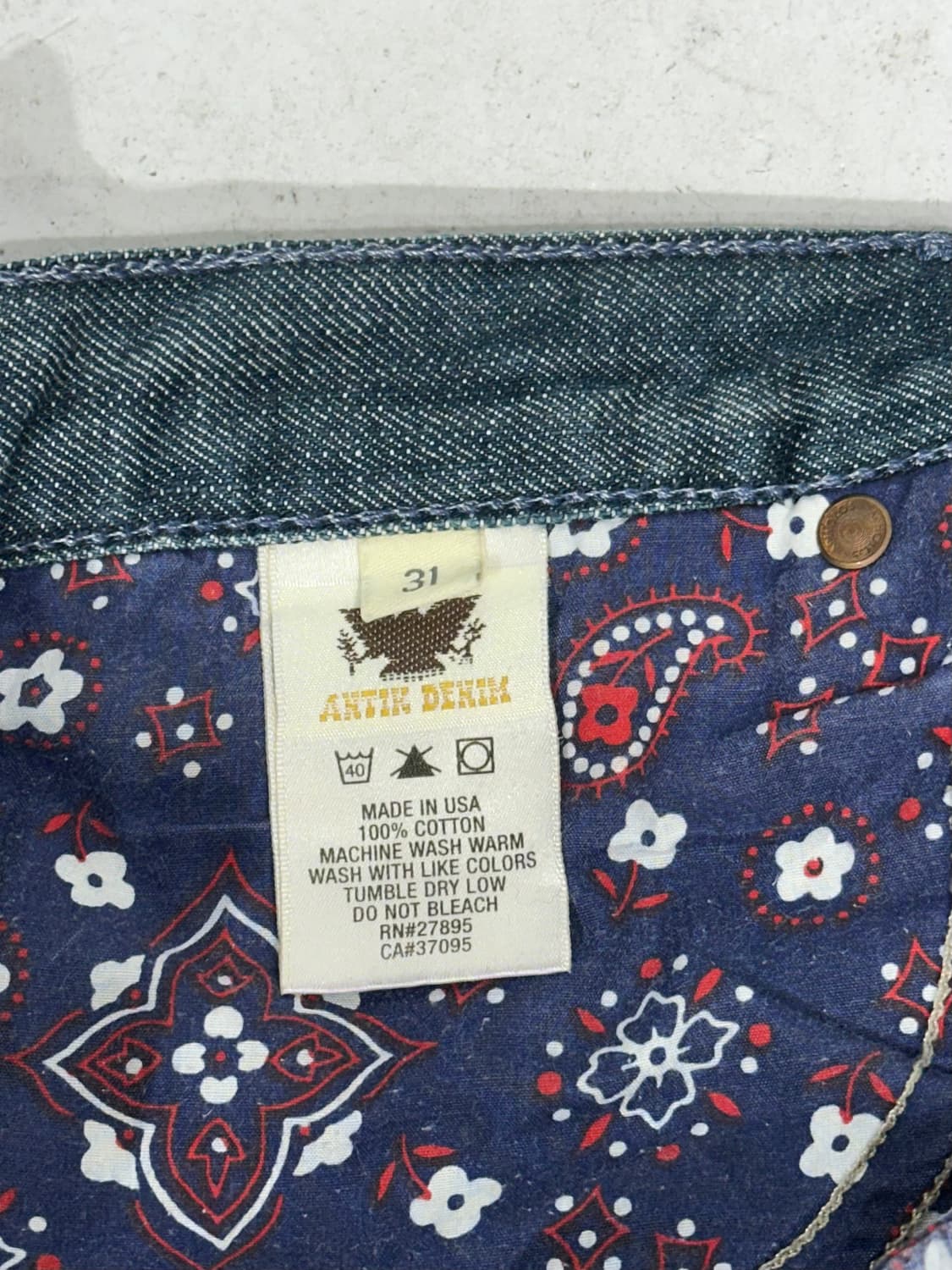Antik denim 웨스터너 아카이빙 자수 포인트 와이드 데님 팬츠 상품이미지7