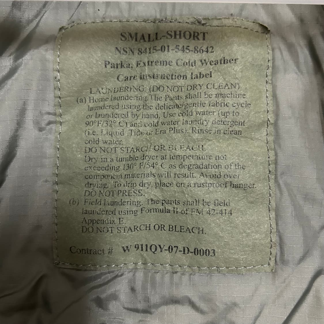(L) 미군 오리지널 프리마로프트 leverl7 파카 상품이미지9