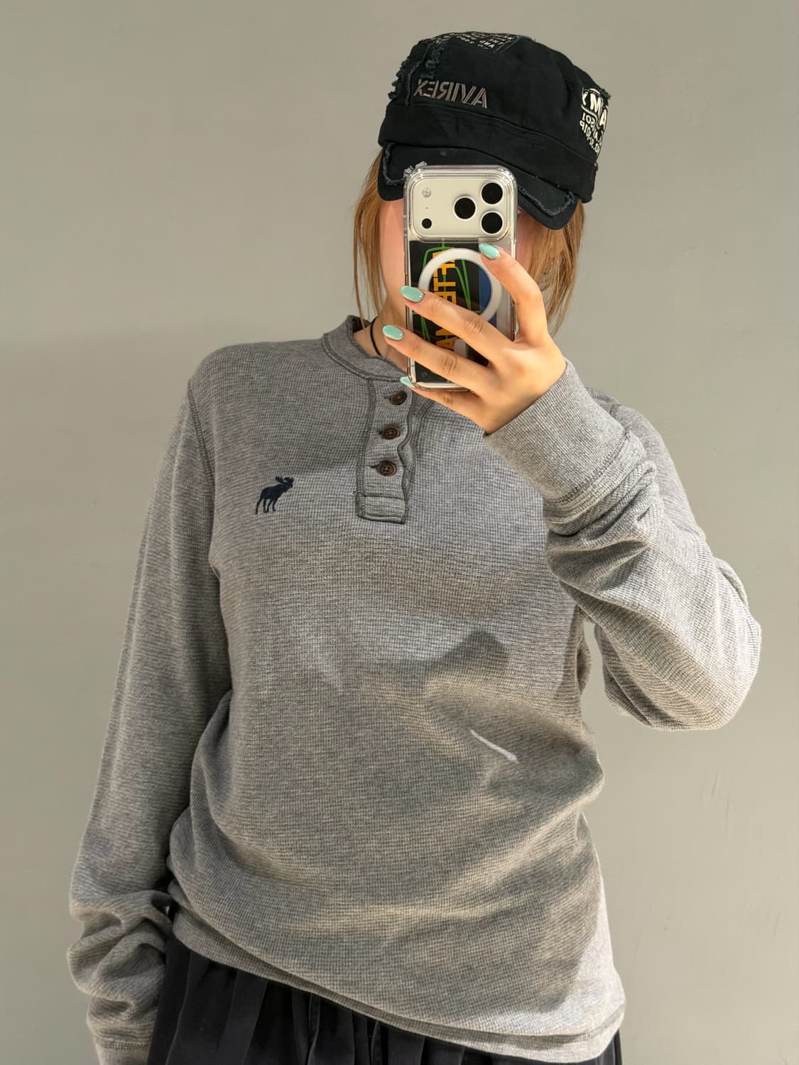 Abercrombie button-up waffle sleeve 상품이미지1