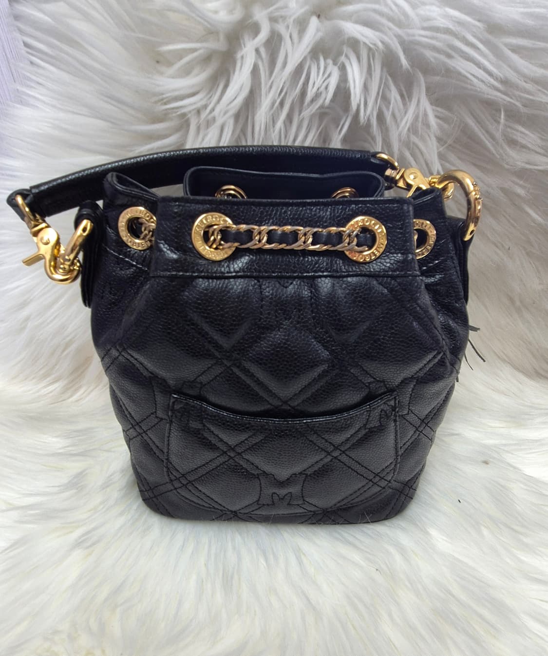 메트로시티 퀼팅 버킷백 블랙#최상급 상품이미지4