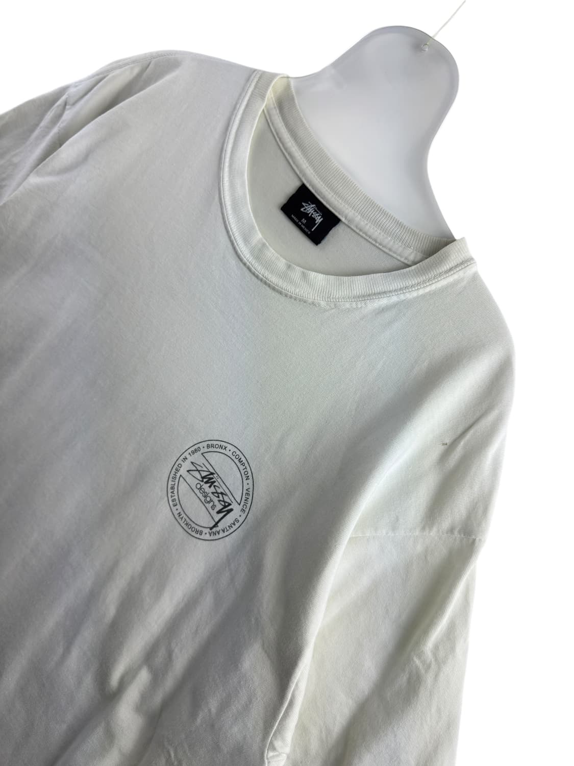 스투시 화이트 백로고 티셔츠1218 상품이미지3