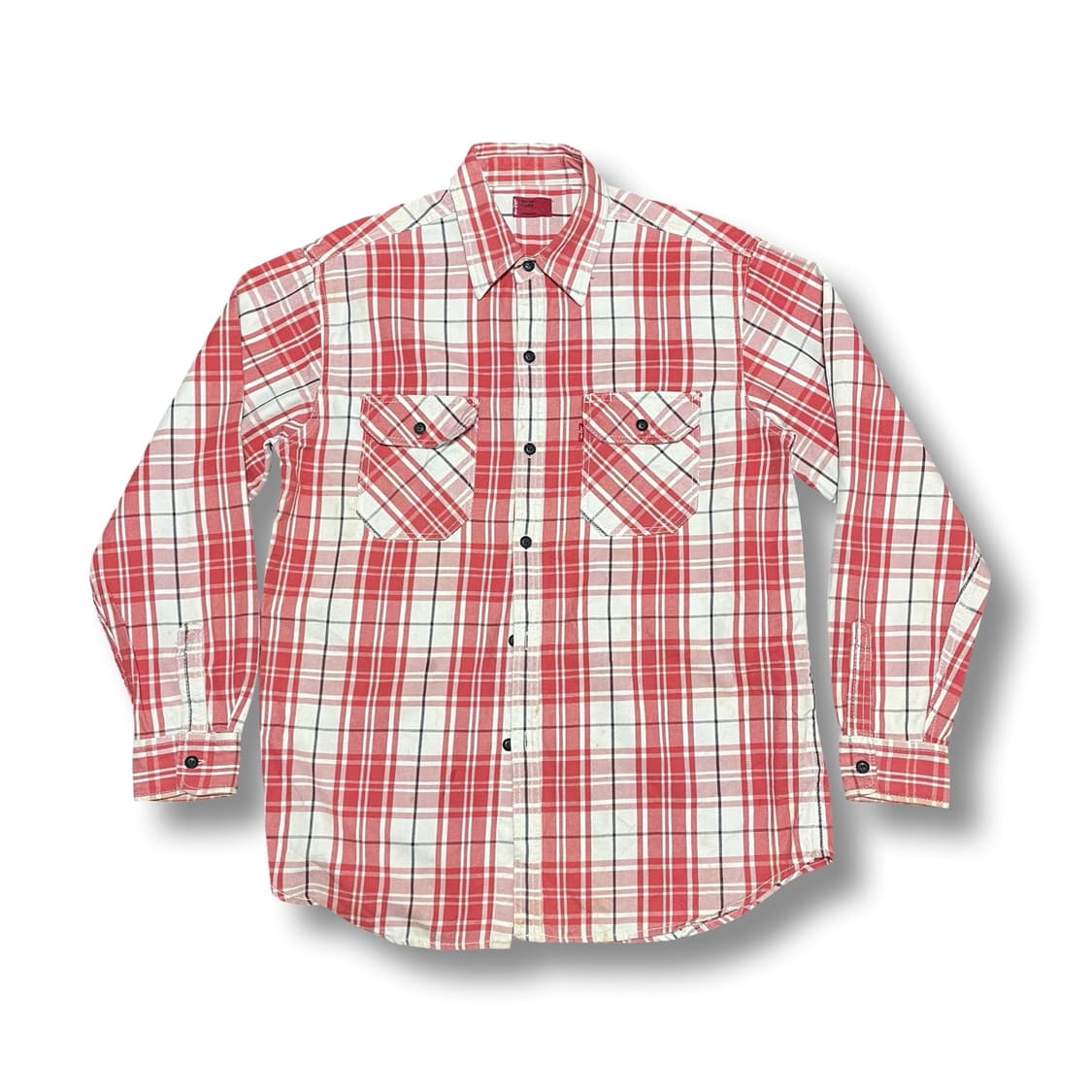 [XL] 리바이스 빈티지 해비웨이트 레드/화이트 체크 셔츠 상품이미지1