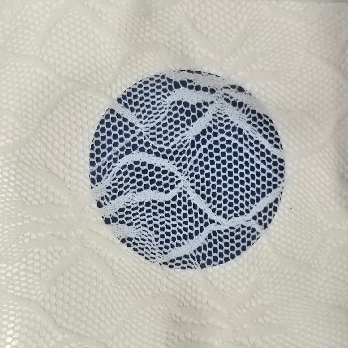 GUNZE 웨이브 라셀 화이트 망사스타킹 상품이미지1