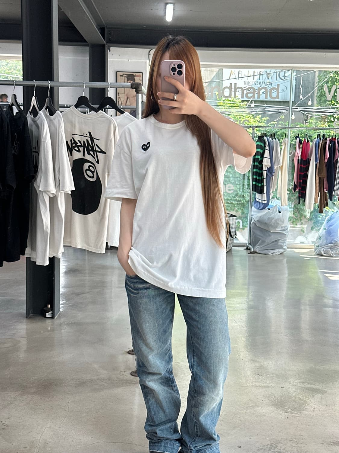 꼼데가르송 플레이 블랙하트 반팔티 상품이미지3