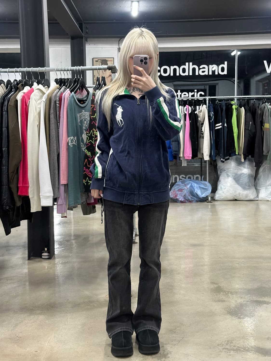 폴로 랄프로렌 네이비 빅포니 집업 상품이미지3