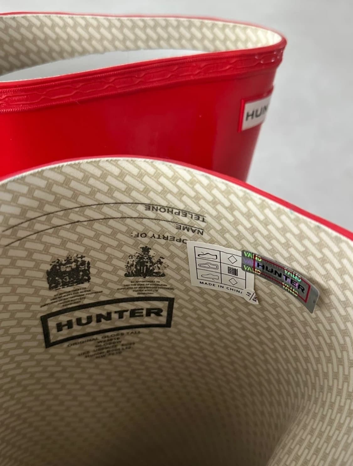 헌터 레인부츠 레드 글로시  상품이미지3