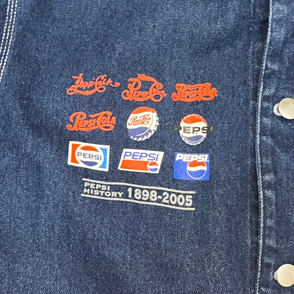 미국 빈티지 펩시 데님 워크 자켓 청자켓 상품이미지5