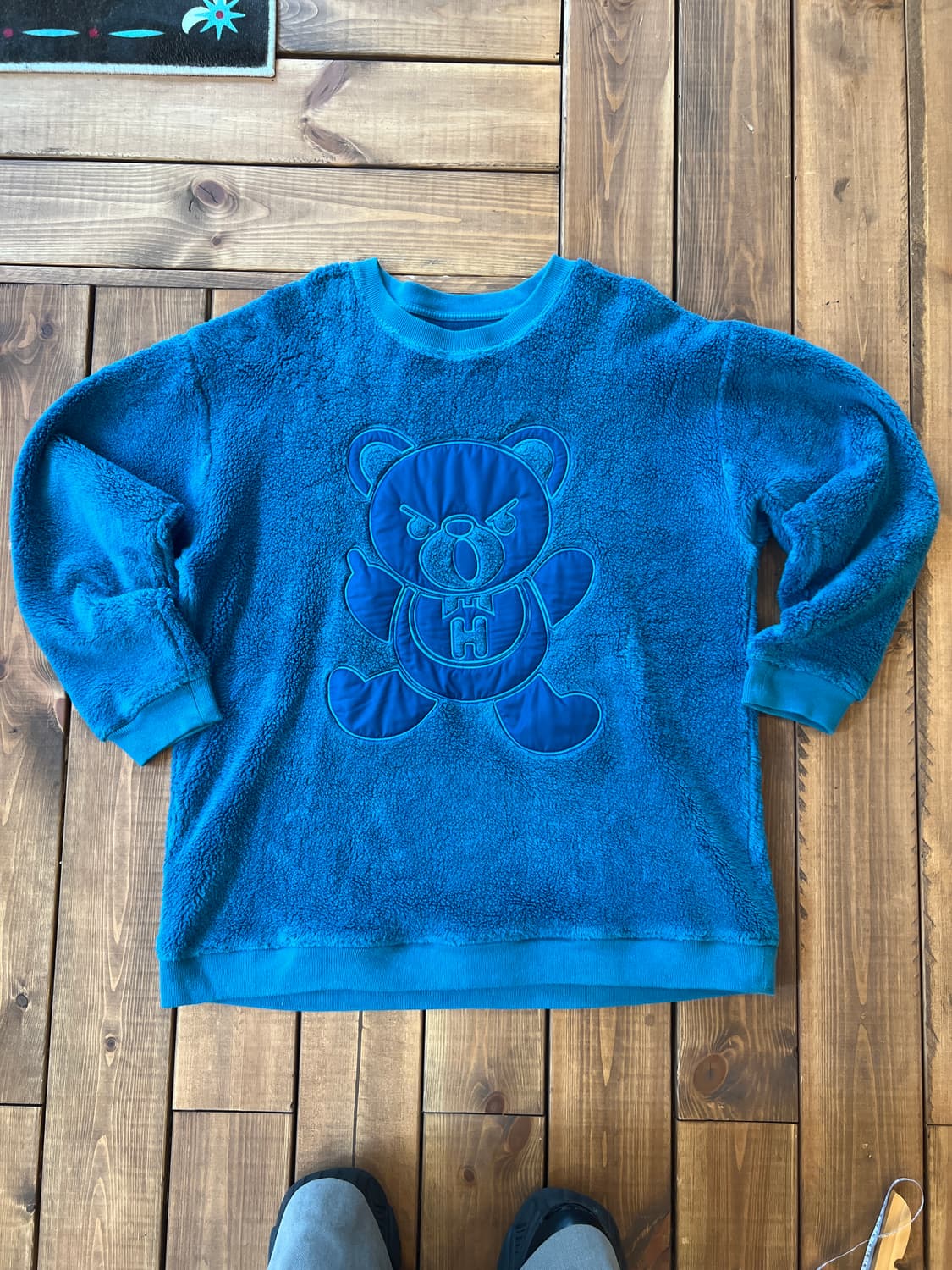 히스테릭 글래머 퍽베어 틸 컬러 퍼 맨투맨 상품이미지6