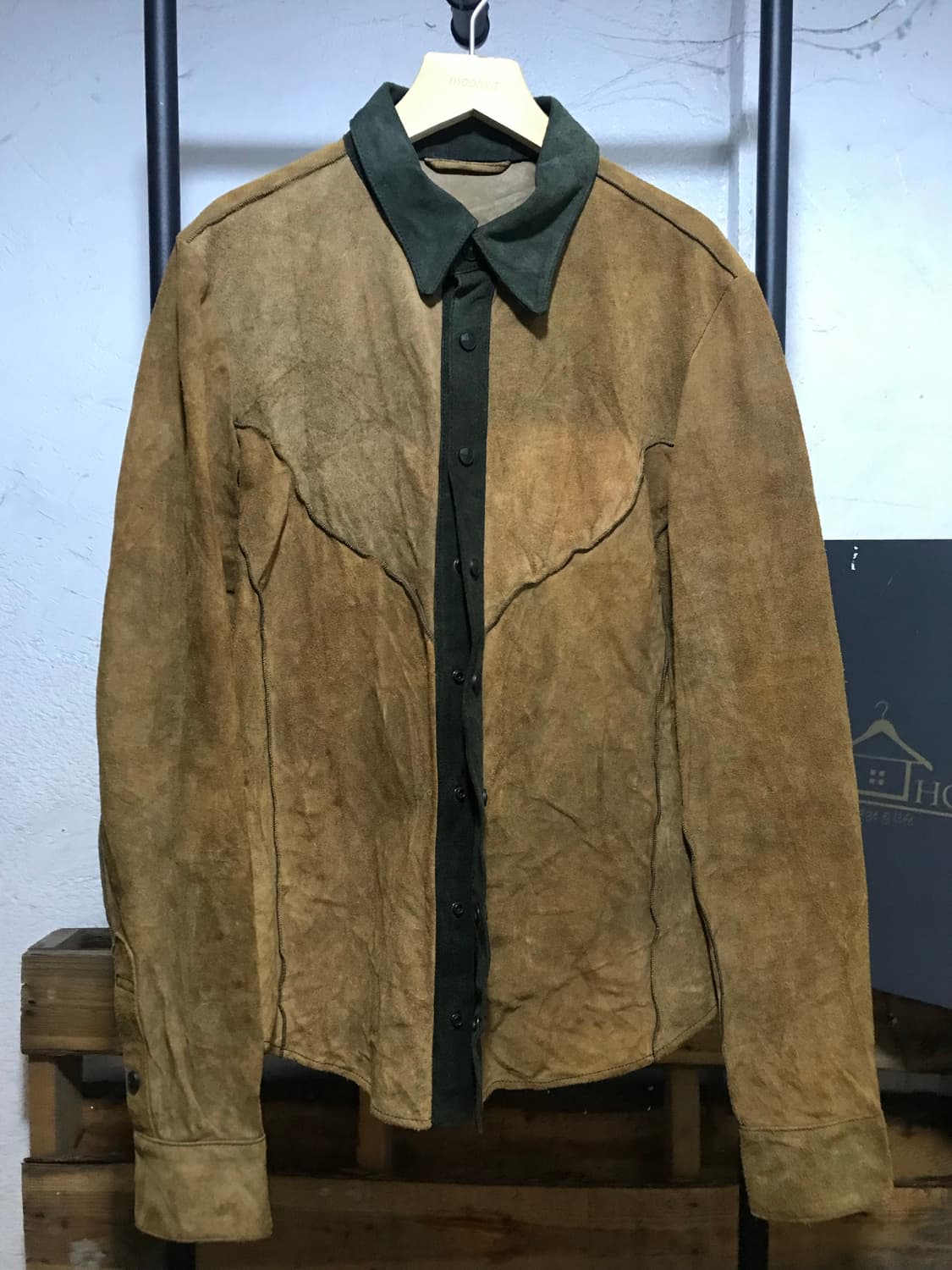 Incarnation calf leather button shirt 상품이미지2