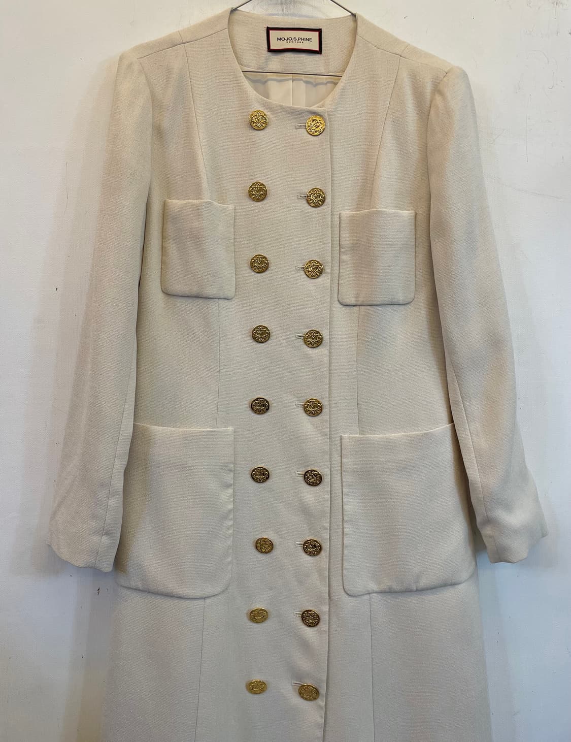 모조에스핀 금장더블버튼 롱원피스66:) 하객룩원피스 정장원피스 상품이미지5