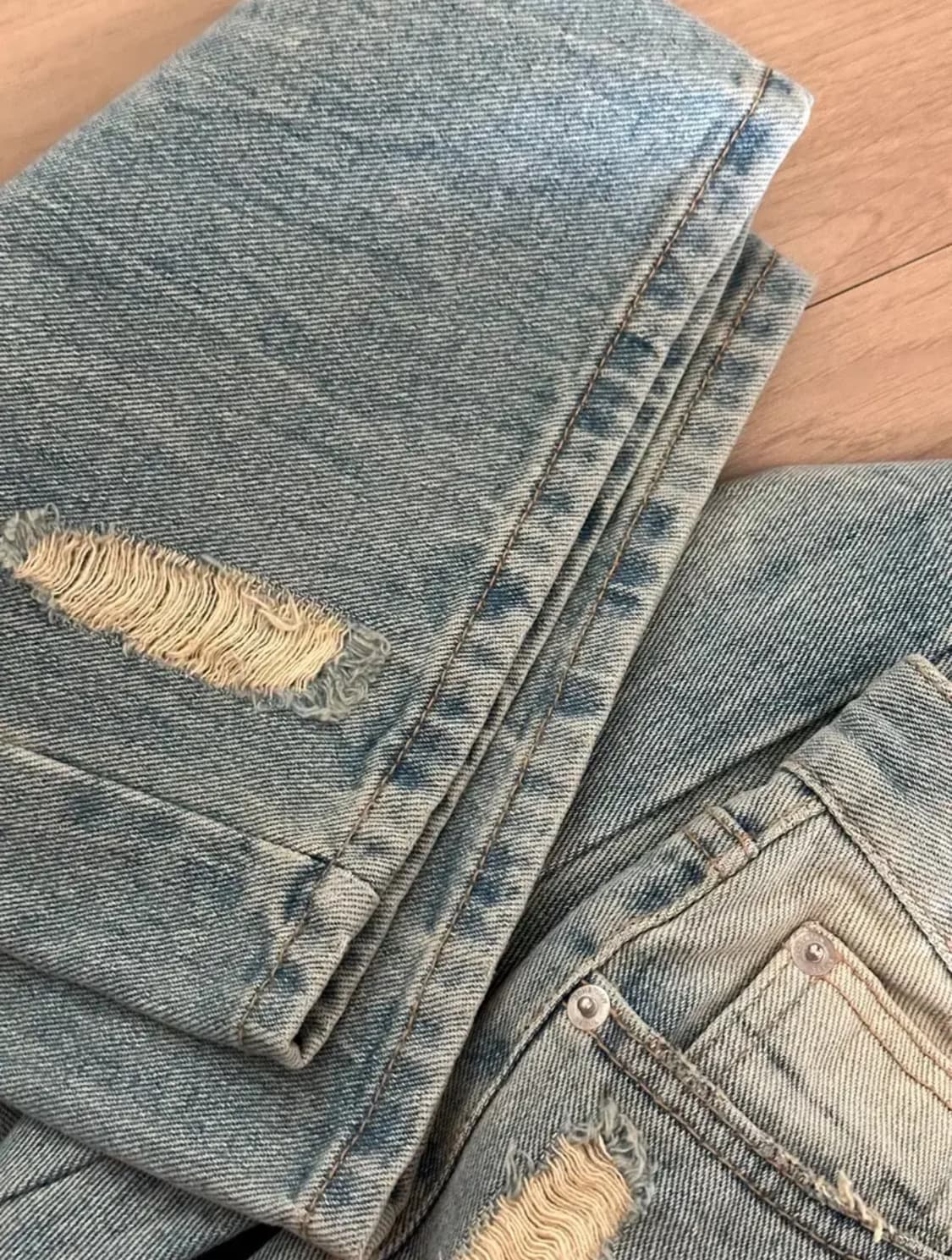 보헤미안서울 보헴서 데미지 와이드 팬츠 상품이미지4