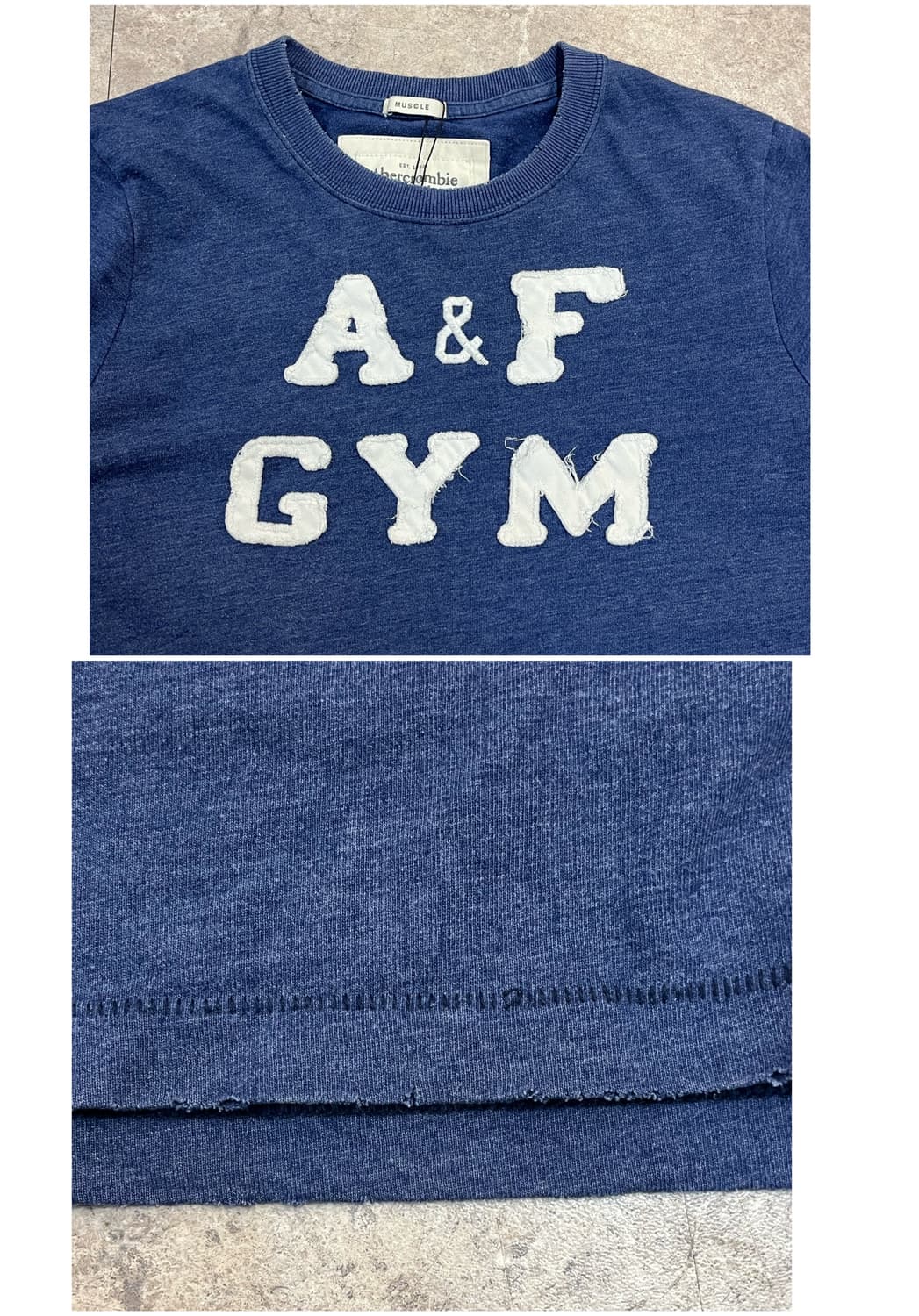 아베크롬비 반팔티 네이비 XL #csz3505 상품이미지5