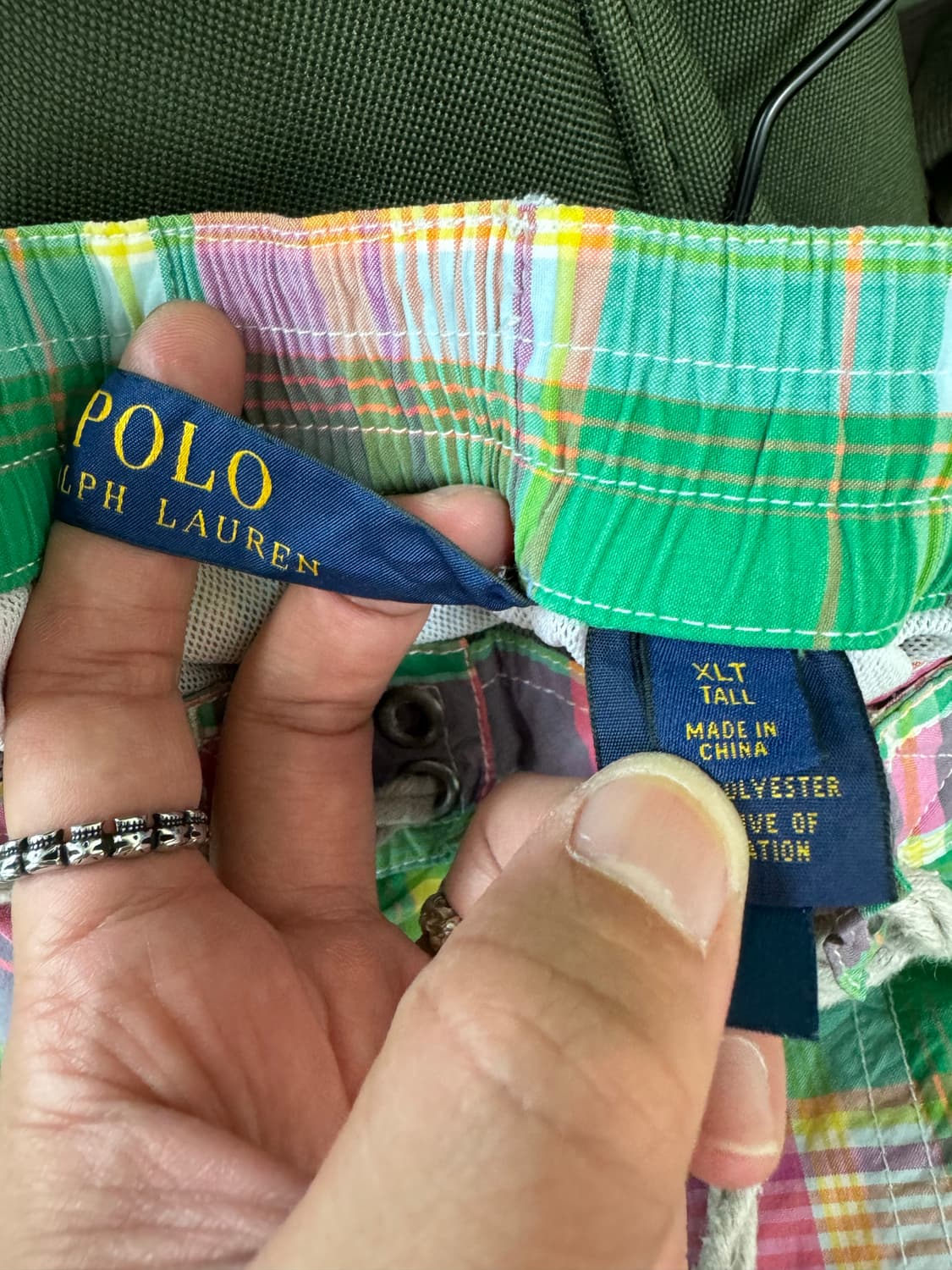 PRL 폴로 랄프로렌 마드라스 체크 패턴 반바지  상품이미지5