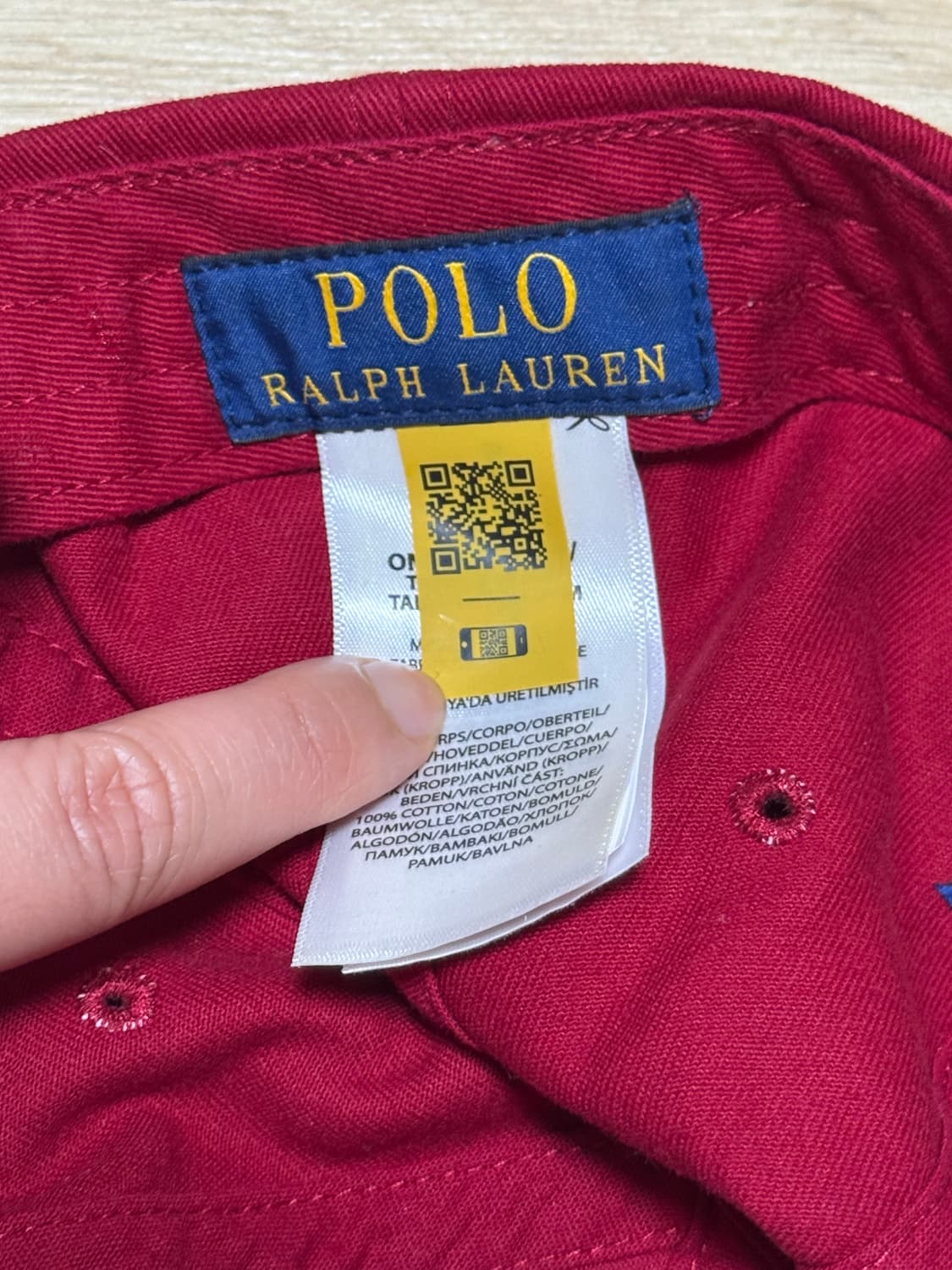 POLO Ralph Lauren RED 코튼 치노 베이스볼 캡 상품이미지2