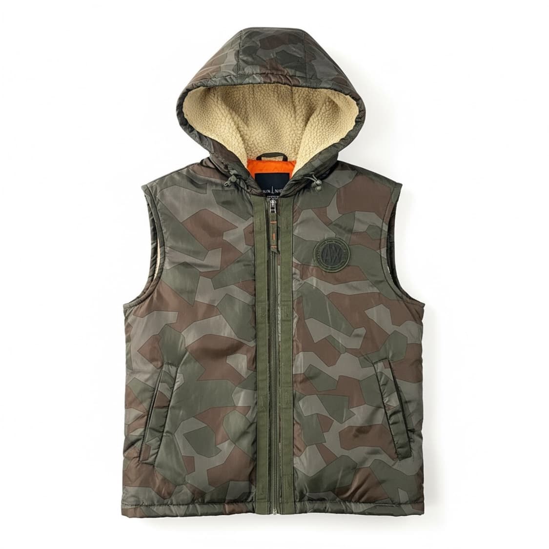 아르마니 익스체인지 카모 후드 패딩 조끼 상품이미지1
