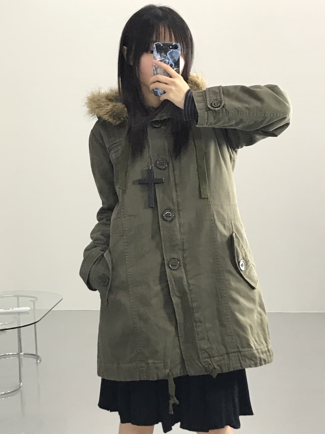 Jasper Military Hoodie Fur Coat 상품이미지2