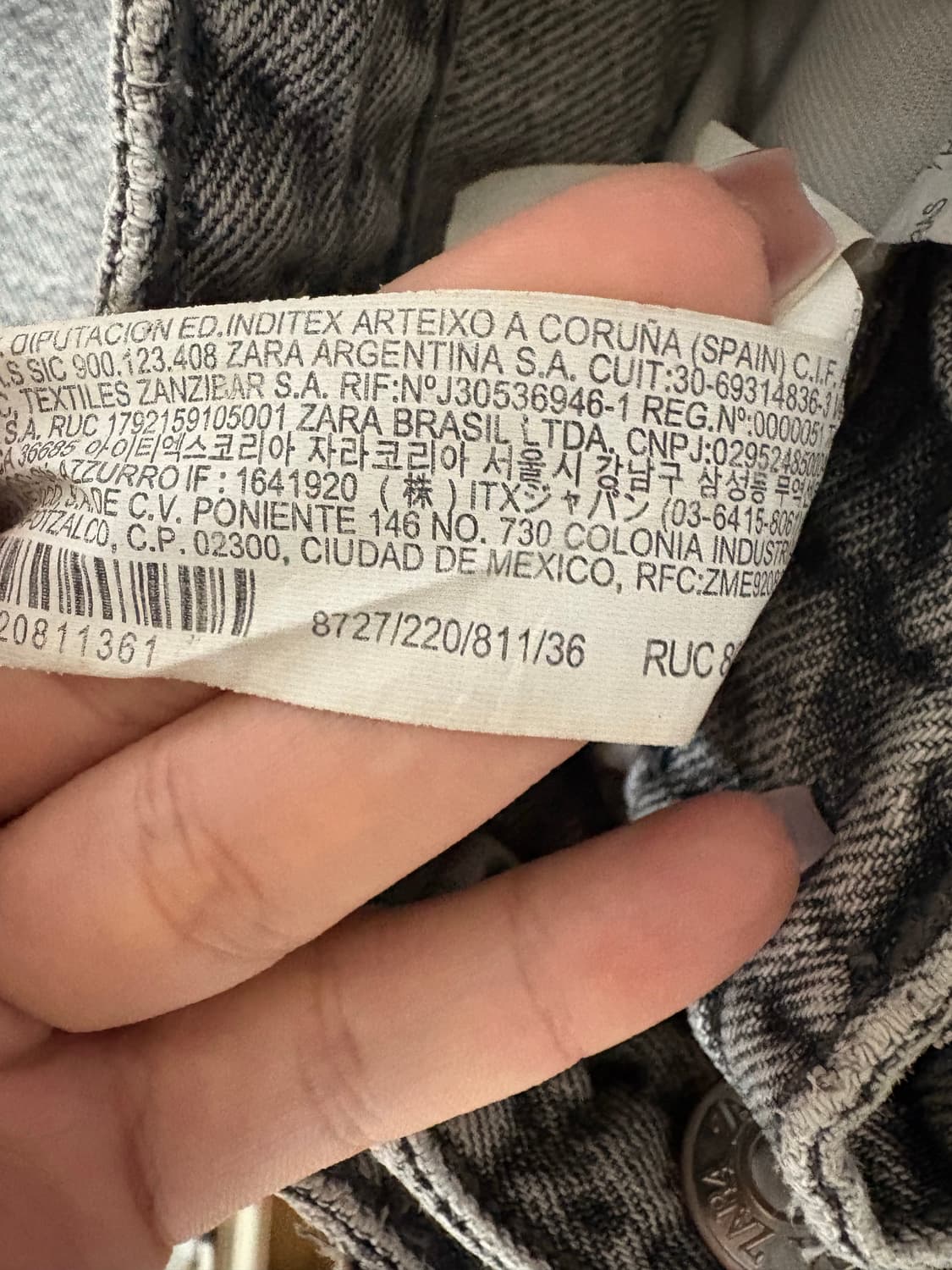 자라 미드 라이즈 와이드레그진 26 상품이미지4