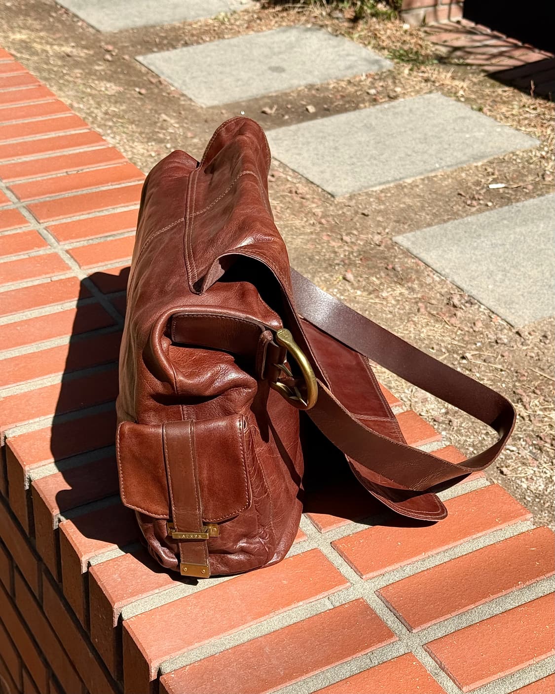 랄프로렌 브라운 카우 멀티 포켓 레더 메신저 백 상품이미지2