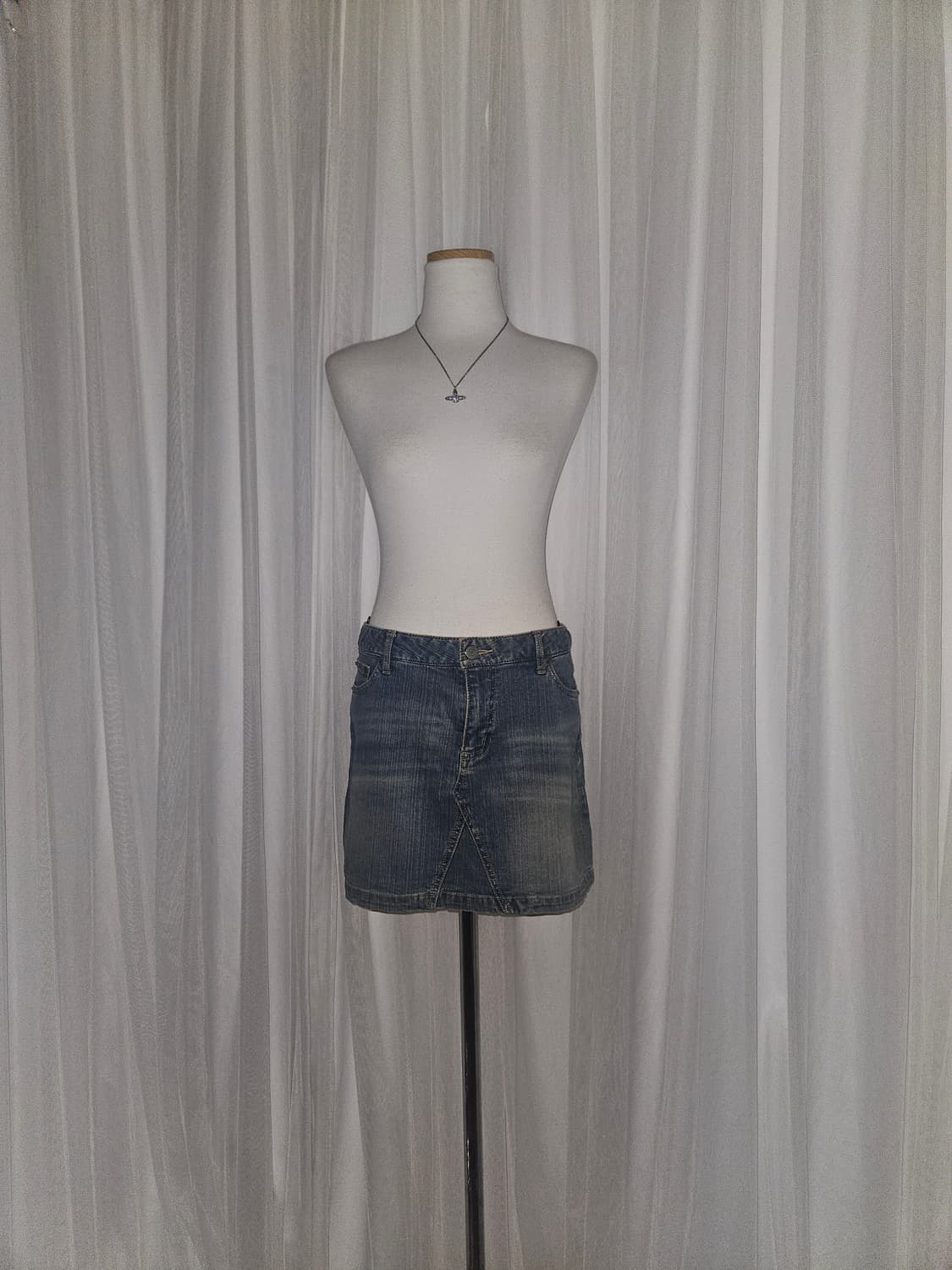 y2k 오네갸루 2000s 빈티지 데님 포켓 미니스커트 상품이미지5