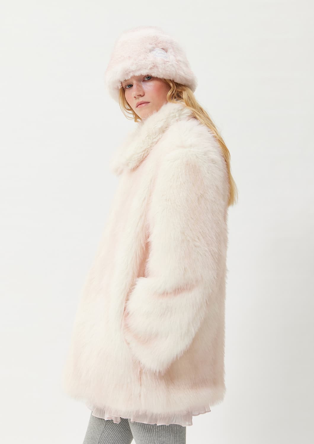 [새상품] 포그던 헤이즈 퍼자켓 핑크 상품이미지7