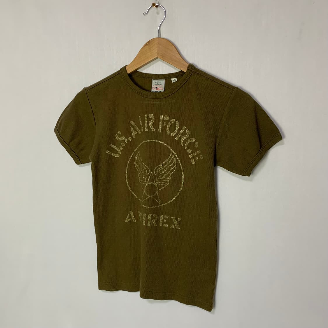 아비렉스 U.S.AIRFORCE 반팔 티셔츠 XS 카키 상품이미지2