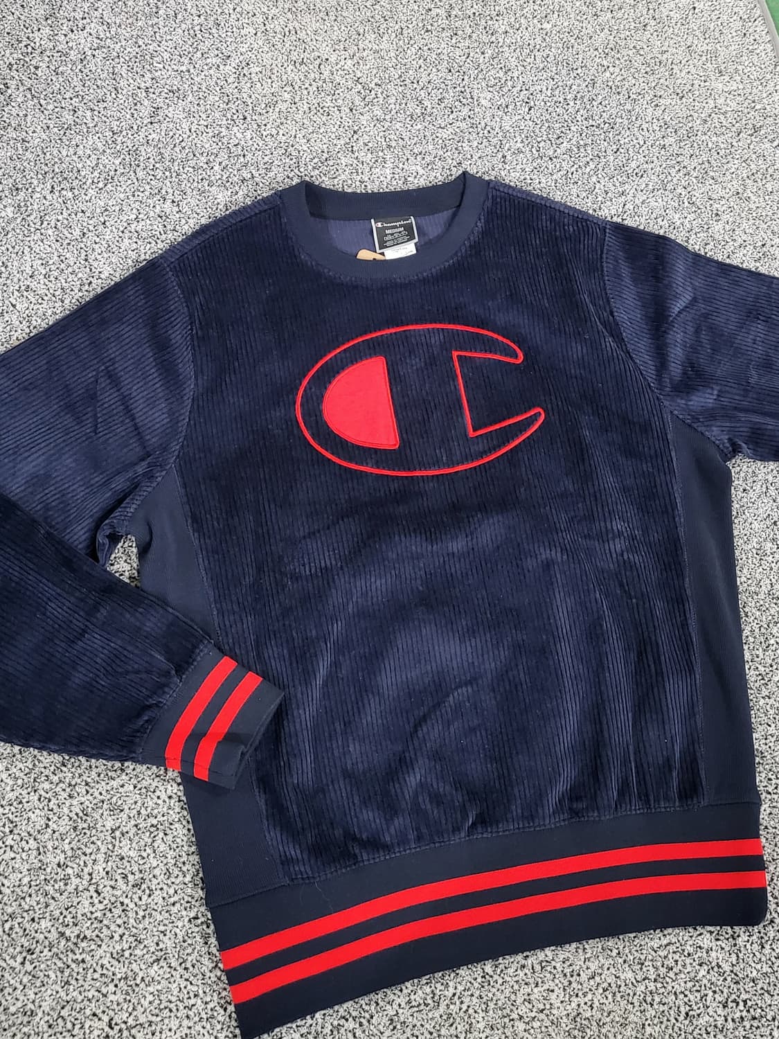 챔피온 코듀로이 맨투맨 (네이비) 상품이미지2