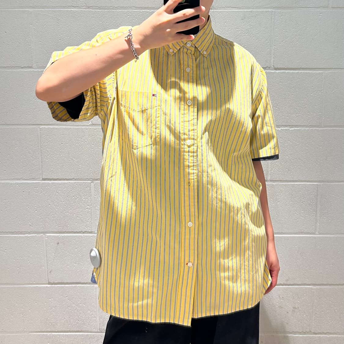 Tommy Hilfiger Logo Stripe Shirts 상품이미지2