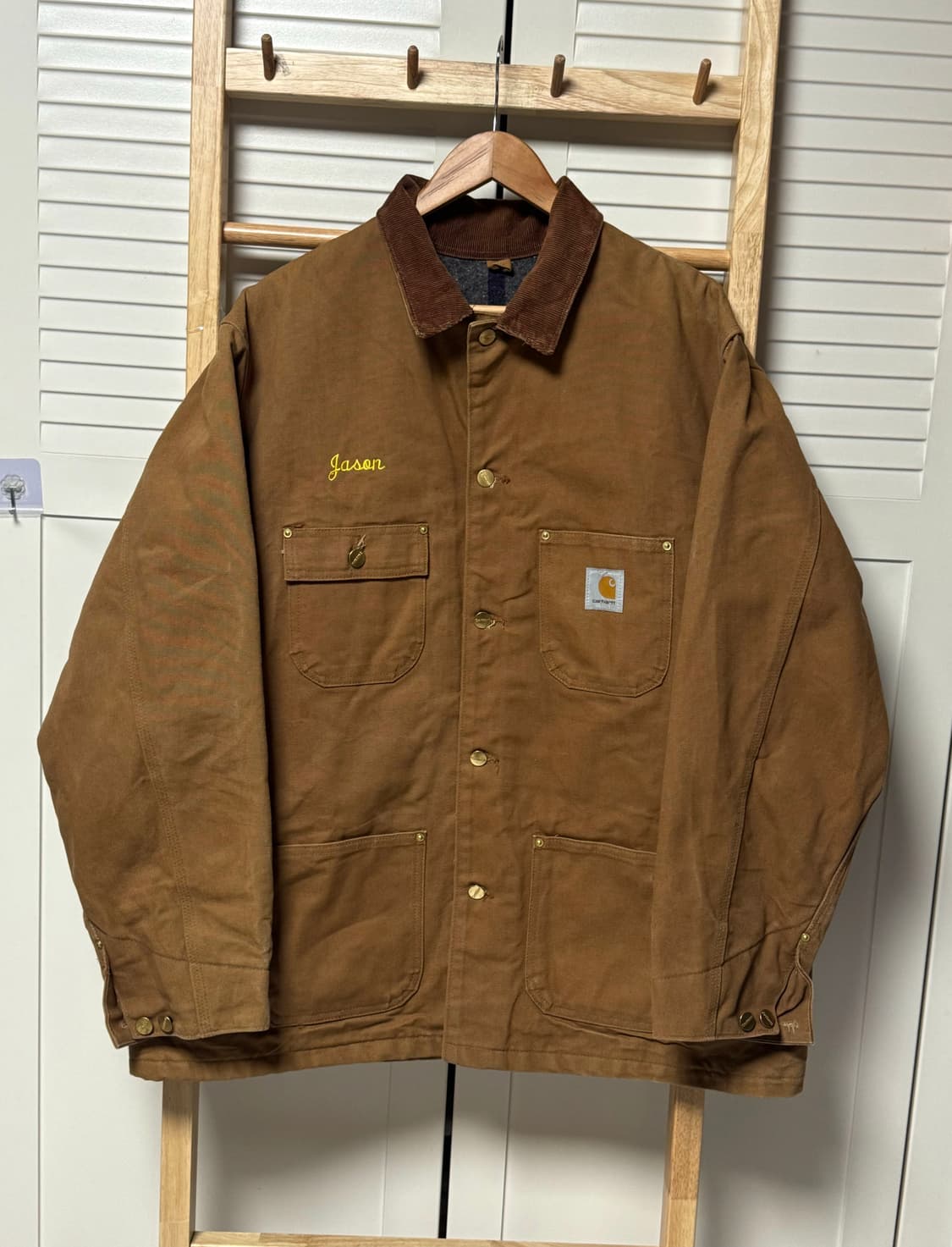 칼하트  C01 미시건 초어 된장 코듀로이 워크 자켓 상품이미지1