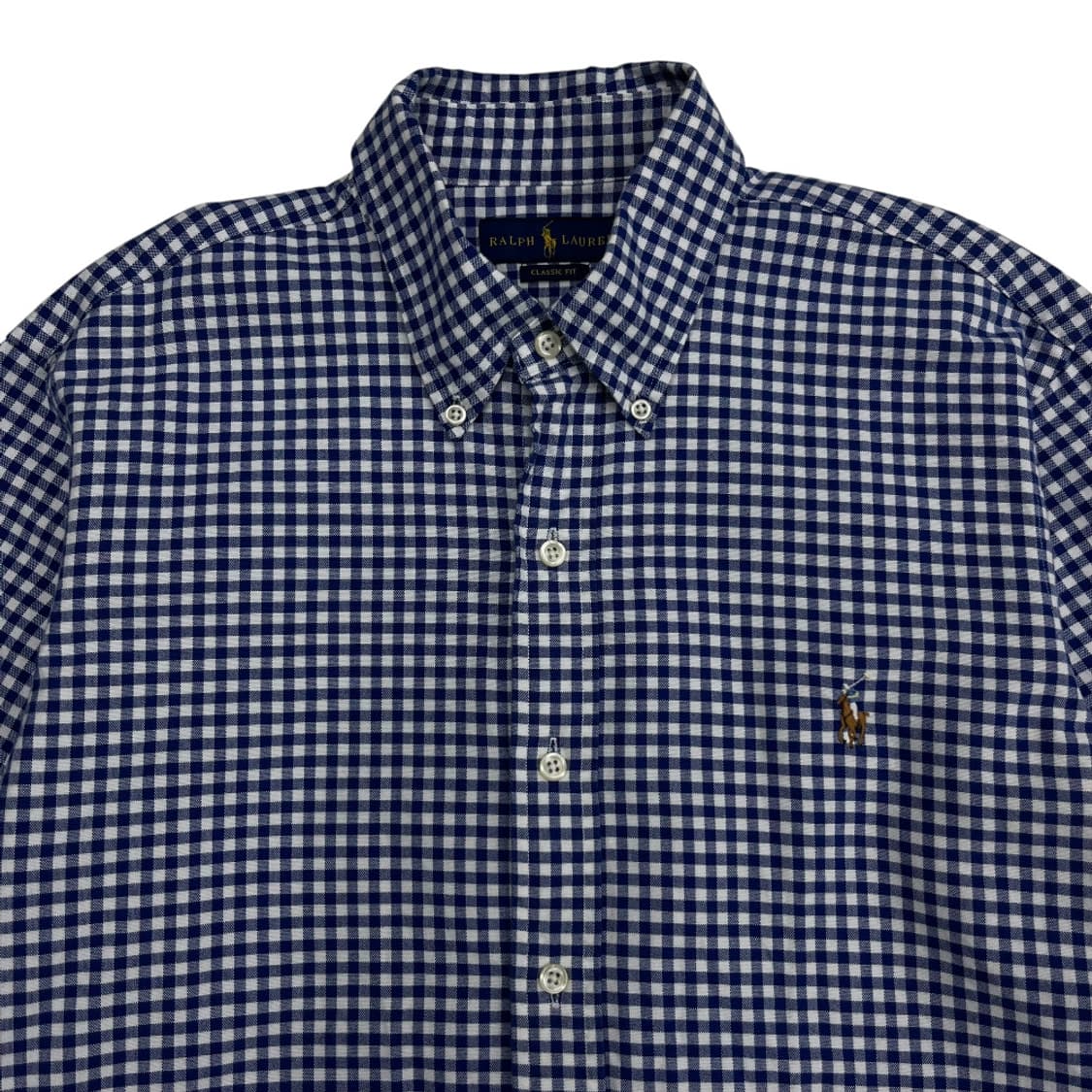 폴로 랄프로렌 옥스포드 네이비 고방체크 셔츠 M 상품이미지4