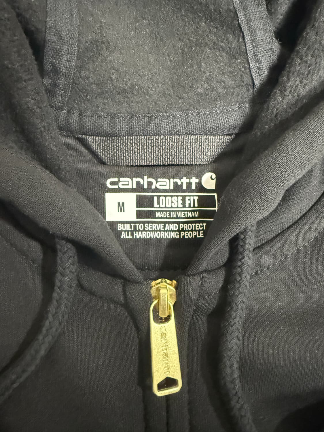 칼하트 루즈 핏 미드웨이트 풀 집 스웻셔츠 블랙 상품이미지5