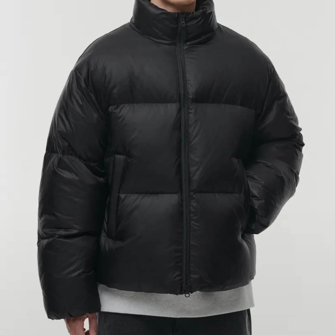무신사 스탠다드 립스탑 다운 푸퍼 숏 패딩 블랙 S 덕다운 상품이미지2