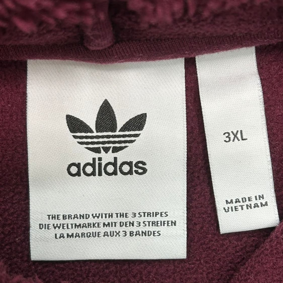 아디다스 와인 플리스 후드티 3XL 상품이미지5