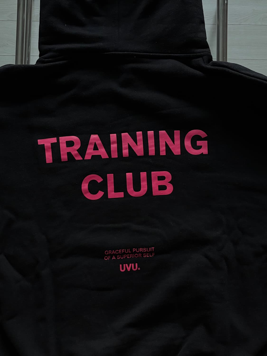 Uvu 트레이닝클럽 후드 블랙/핑크 M 상품이미지3