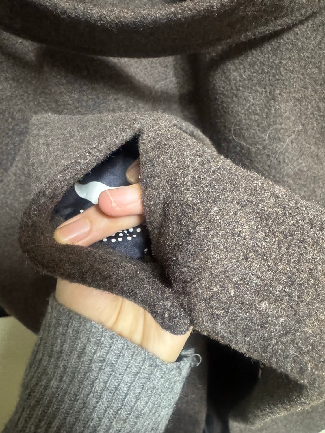 럭키슈에뜨 아뜰리에라인 가죽 벨트 롱 르메르 느낌 코트 브라운 상품이미지7