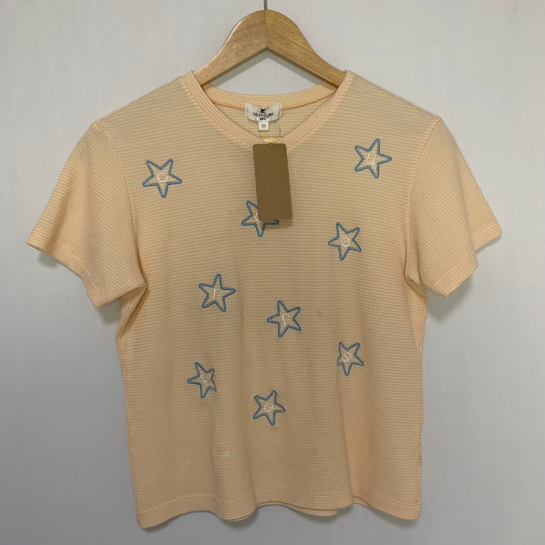 꾸레쥬 별 자수 빈티지 반팔 크롭 티셔츠 키즈사이즈 여성 핀터레스트 상품이미지6