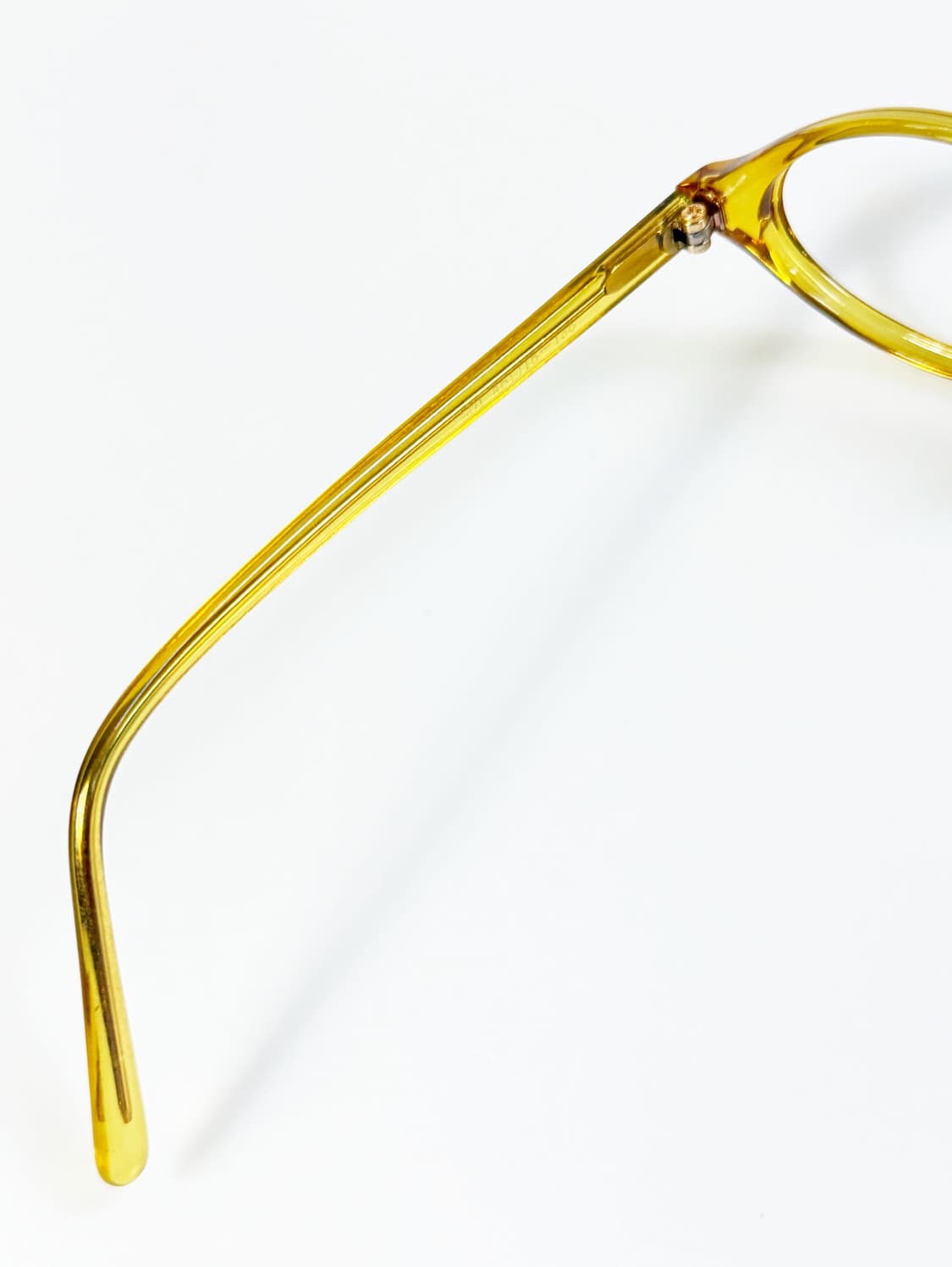 90s FREESIA 옐로우 오벌 반투명 뿔테 빈티지 안경 상품이미지7