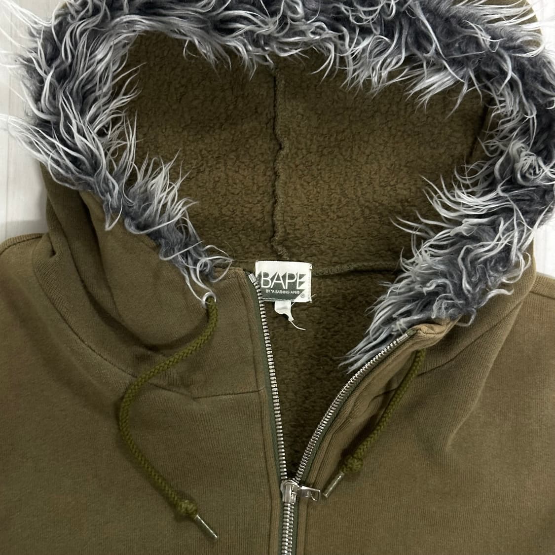 베이프 퍼 후드집업 상품이미지3