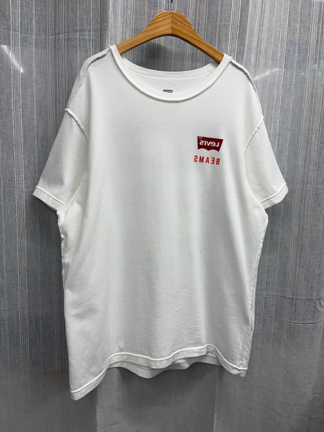 Levi s x BEAMS 리바이스 빔즈 리버스 프린트 티셔츠 상품이미지3