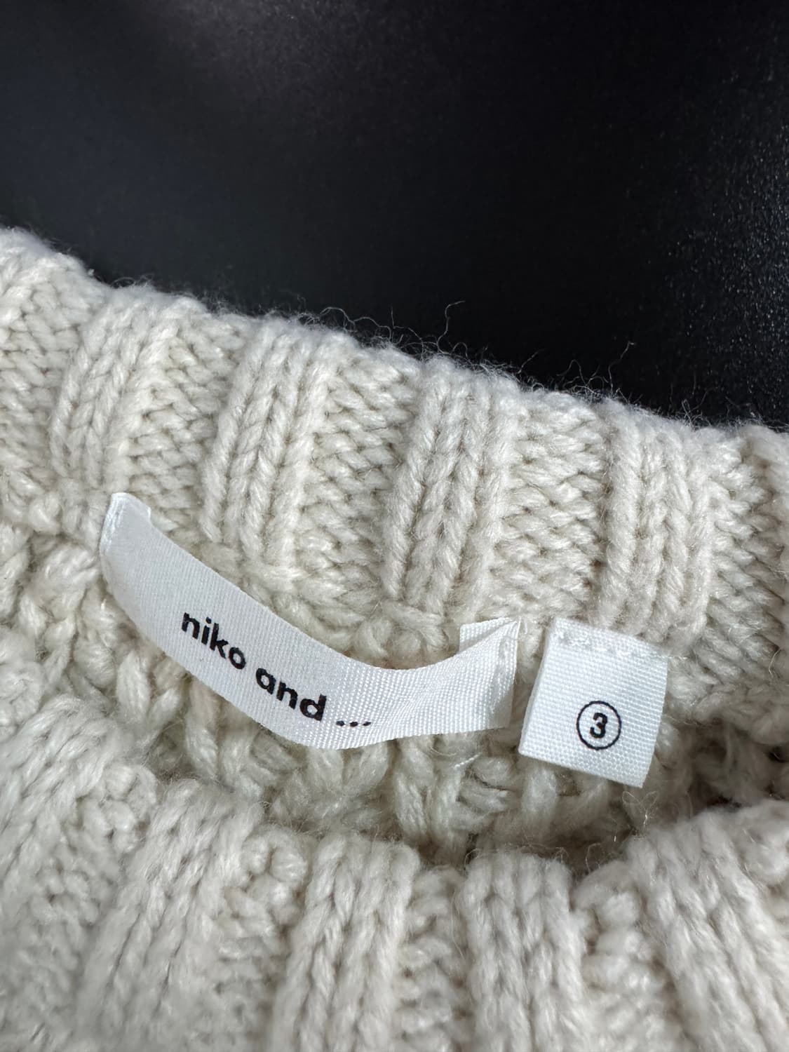 여성 니코앤드 일본 빈티지 케이블 크롭 니트 3 상품이미지3