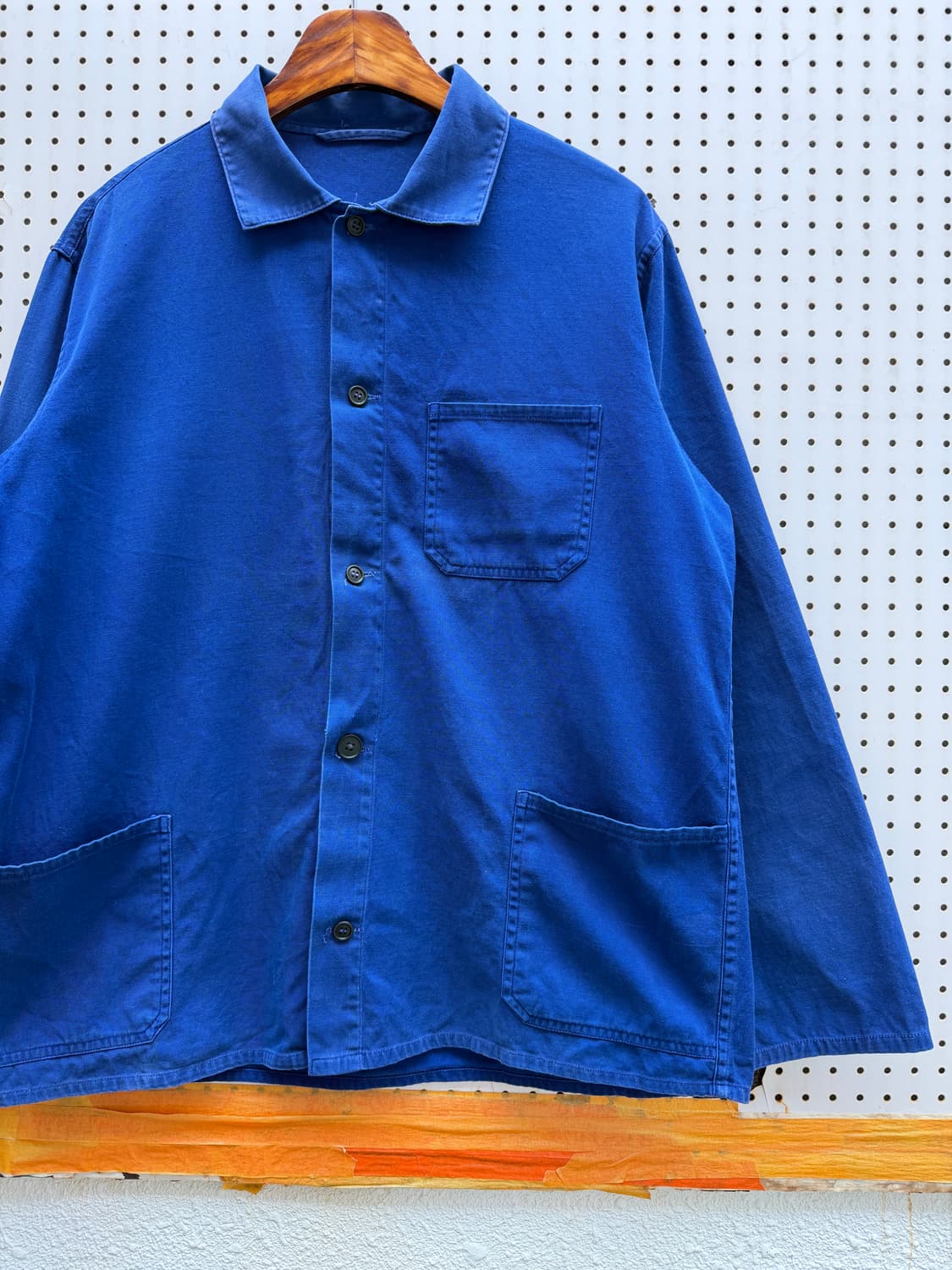 1980s FADED WASHED INK BLUE 빈티지 프렌치워크자켓 상품이미지4
