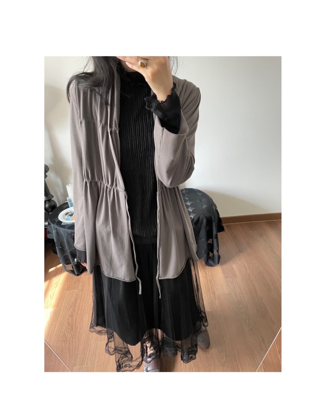 wrinkle layered top 상품이미지5