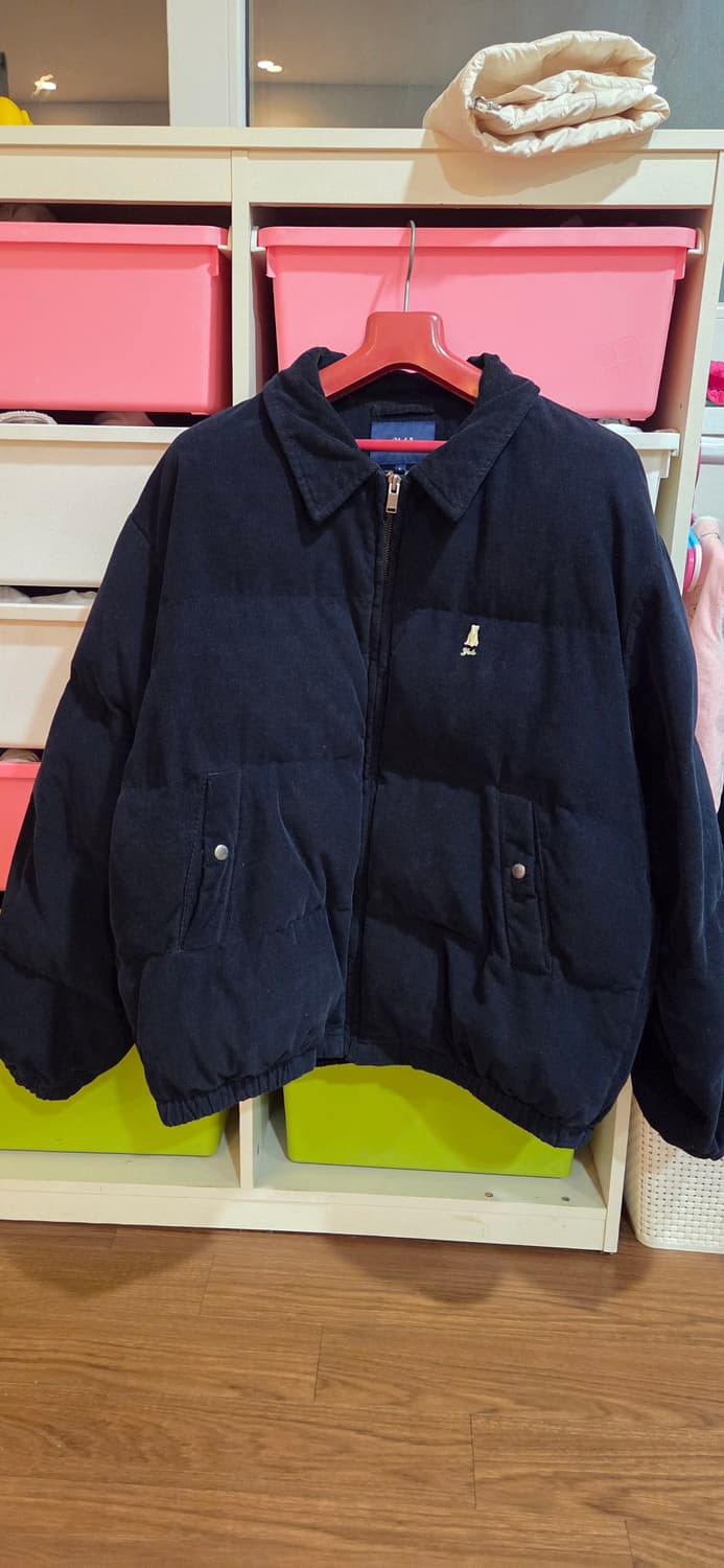 예일 코듀로이 패딩 네이비 L(택포) 상품이미지1