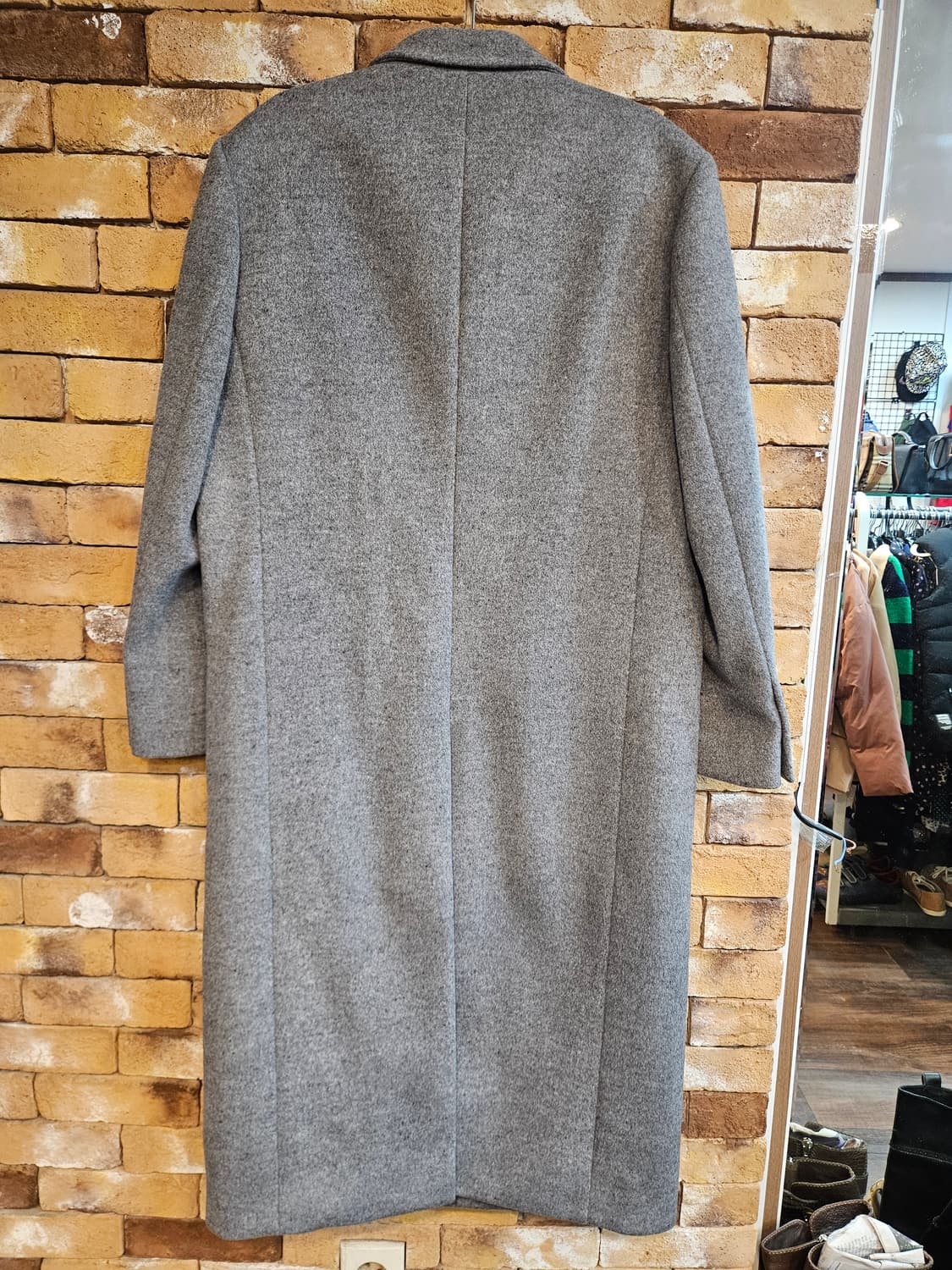 던스트(Dunst)의 멜란지 그레이 색상 롱 코트 상품이미지3