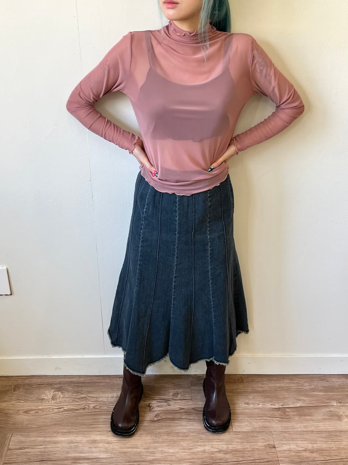 CLEA 인디핑크 시스루 터틀넥 상품이미지6