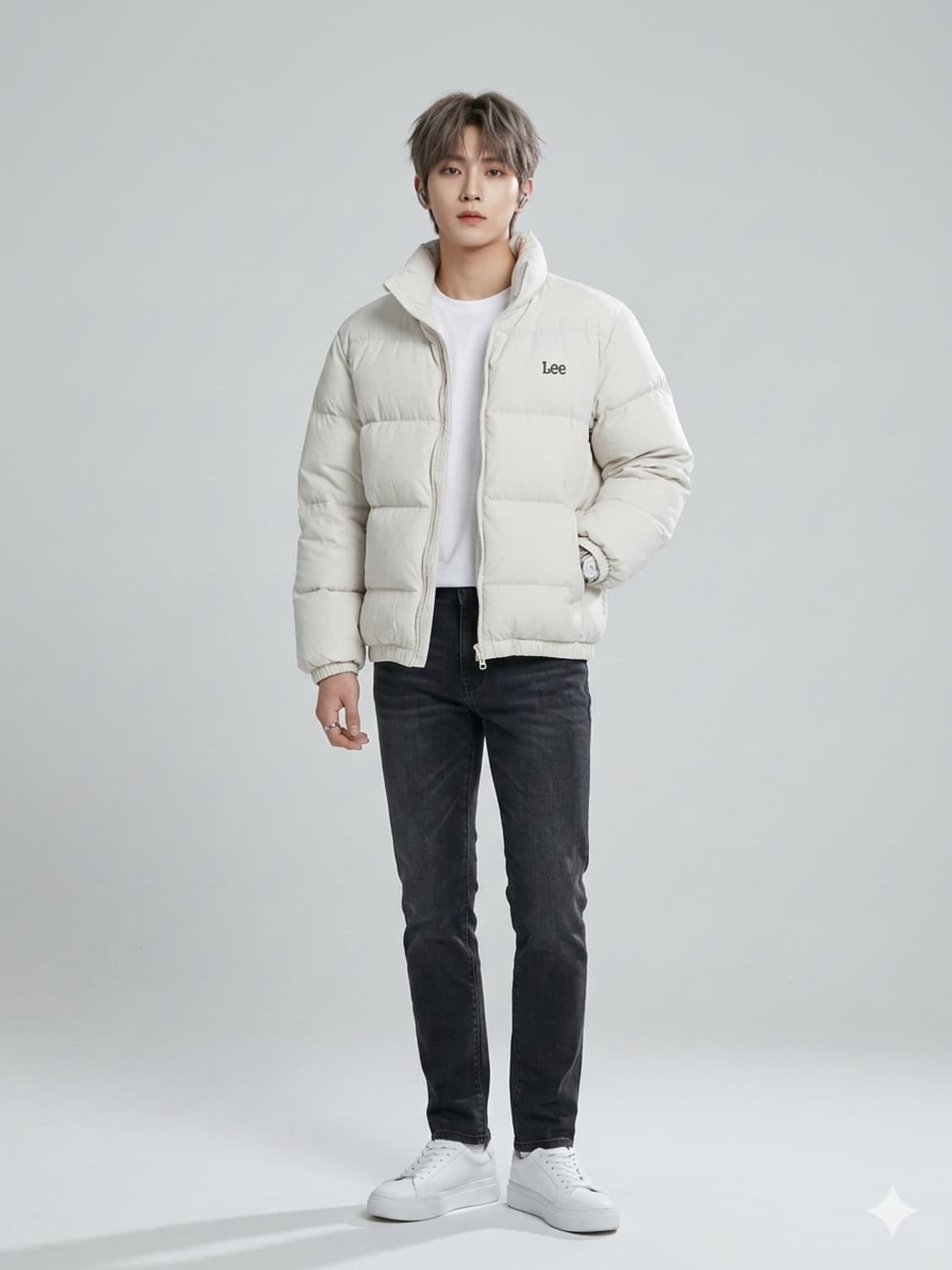 Lee 리 스톰라이더 덕다운 숏패딩 화이트 상품이미지1