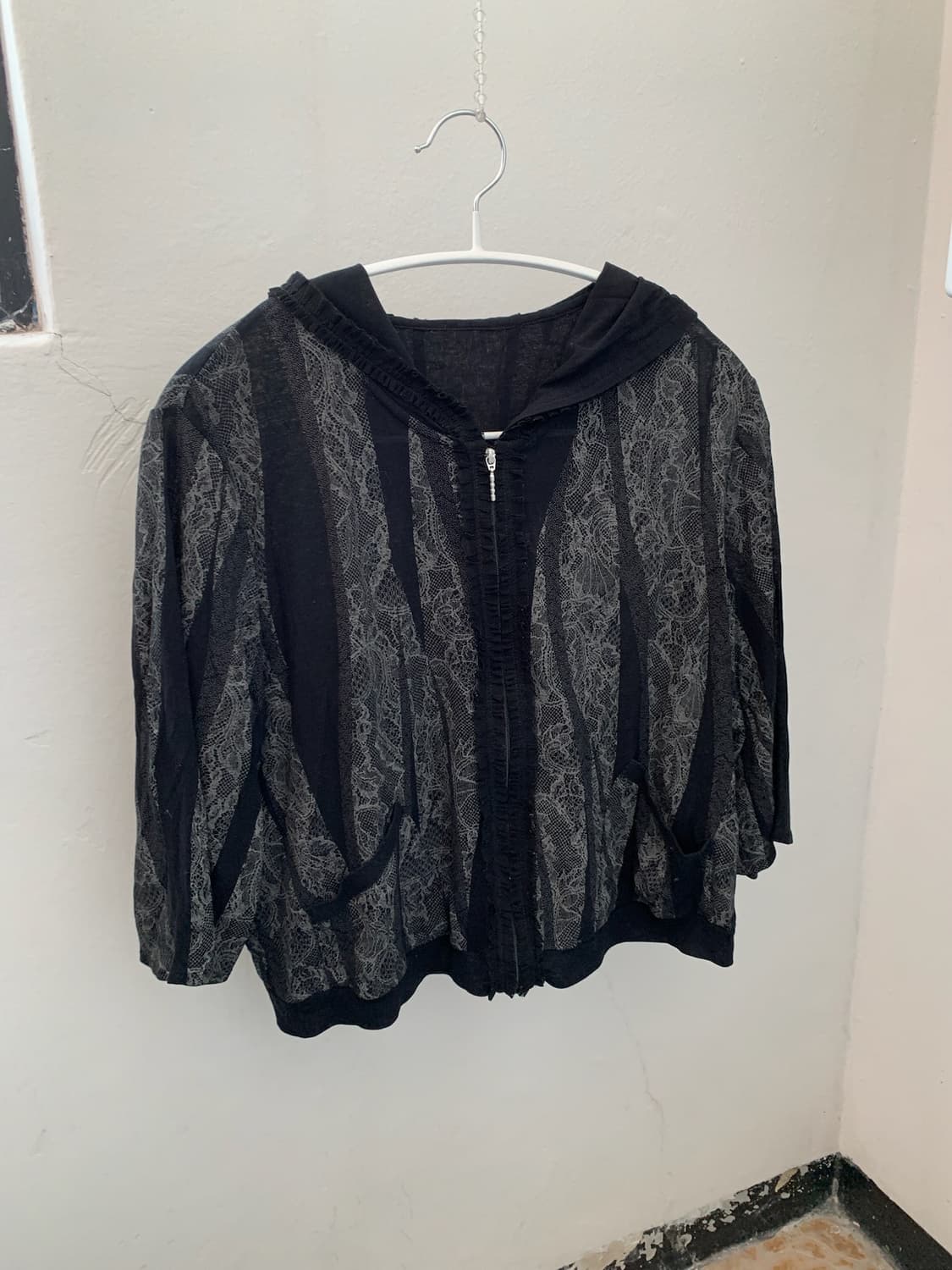 빈티지 7부 후드집업 상품이미지1